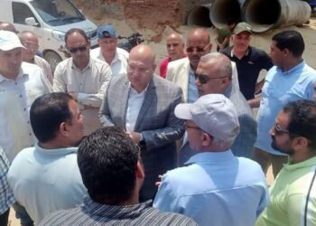 نائب محافظ الجيزة يتفقد مشروع محور ناهيا بولاق بكرداسةو يتابع  أعمال تحويل خط المياة٠٠