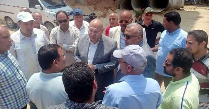 نائب محافظ الجيزة يتفقد مشروع محور ناهيا بولاق بكرداسةو يتابع  أعمال تحويل خط المياة٠٠