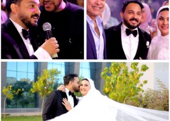 حكيم وعجاج وعصام كاريكا يحتفلون بزفاف نجل الصحفي هاني صلاح