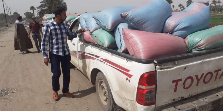 ضبط 3 أطنان من القمح بمركز ديرمواس متجه خارج المحافظة بدون تصريح