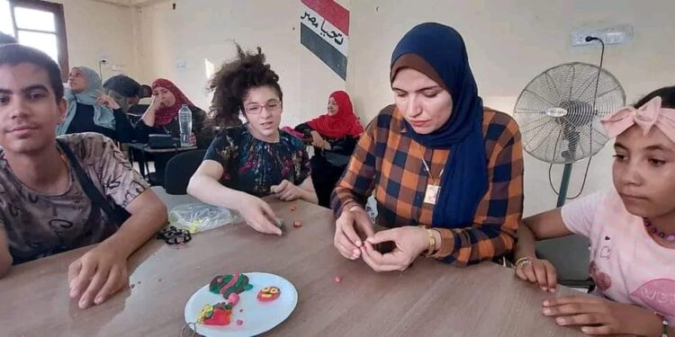 التدريب الفني لمركز الفنون والابداع لذوى القدرات والهمم بمركز شباب الغردقة