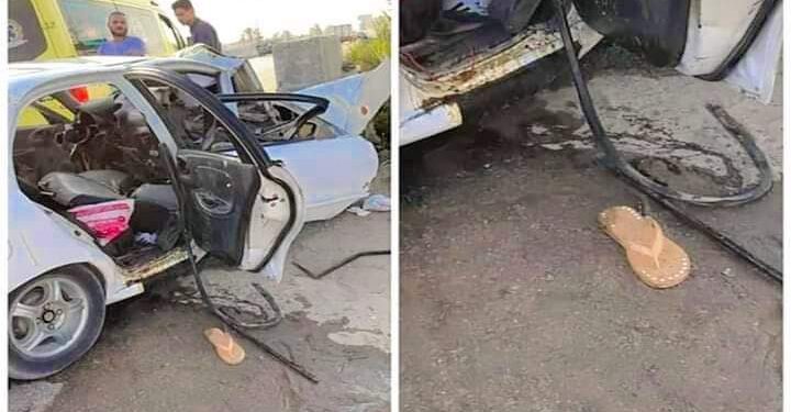 انقلاب سيارة ومصرع ٤ أشخاص وإصابة ٣ بإصابات خطير بالبحيرة