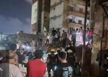 إنهيار عقار فى حى المناخ ببور سعيد فجر اليوم السبت 