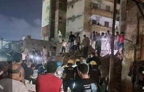 إنهيار عقار فى حى المناخ ببور سعيد فجر اليوم السبت