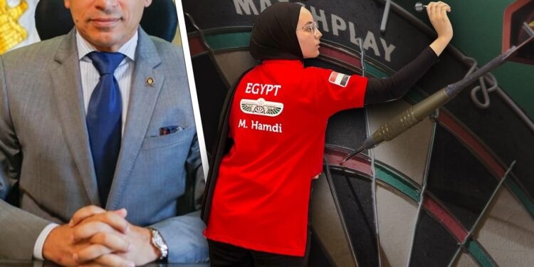 اشرف صبحى : يكرّم اللاعبة مريم حمدي لحصولها على برونزية كأس العالم للدارتس