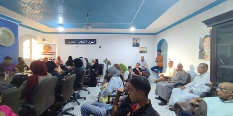 مخاطر ومساؤى”الزواج المبكر ” فى ندوة تثقيفية لحزب الشعب الجمهورى بالعياط اليوم