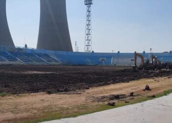 استعدات كبيرة بنادى غزل المحلة تطوير الملعب الرئيسى بعد عودتة للدورى