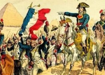 نزول طلائع الحمله الفرنسية الى الاسكندرية  فى موجز تاريخ مصر القديمة والأمة العربية