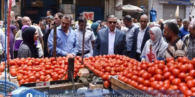 محافظ الإسكندرية يتفقد الأسواق للتحقق من عدم وجود ممارسات احتكاريه ويستمع للمواطنين.