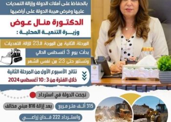 الموجة الـ 23 لإزالة التعديات على أملاك وأراضي الدولة