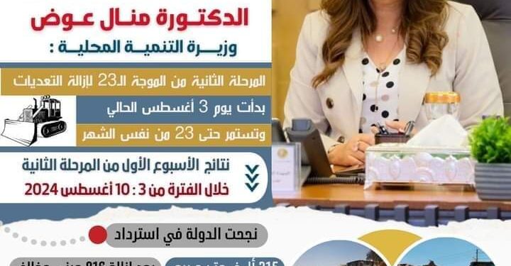 الموجة الـ 23 لإزالة التعديات على أملاك وأراضي الدولة
