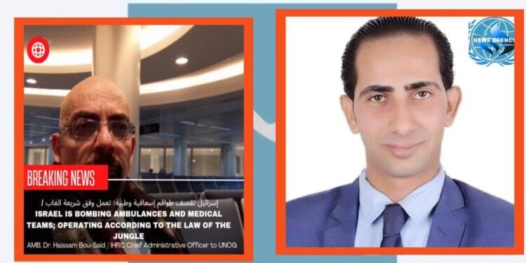 السفير هيثم أبو سعيد و اتصال هاتفي بمسؤول القسم الاخبارى بوكالة الأنباء الدولية 