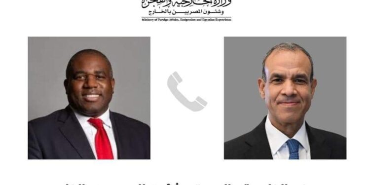وزير الخارجية والهجرة يجرى اتصالاً هاتفياً مع وزير خارجية المملكة المتحدة 