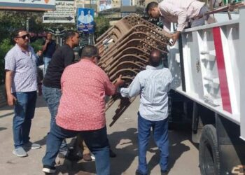 حملة اشغالات في شوارع مدينة كفر الزيات