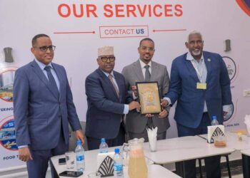 وزير الخارجية الصومالي يكرم وزير الدولة لشؤون العدل والدستور السفير إلياس شيخ أبوبكر