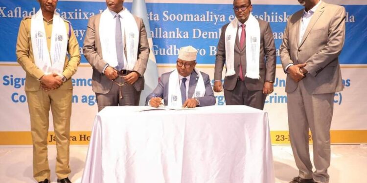 الصومال تنضم إلى اتفاقية الأمم المتحدة لمكافحة الجريمة المنظمة عبر الوطنية