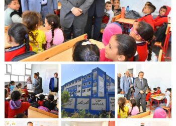 محافظ أسيوط يتفقد مدرسة الزاوية بحري الإبتدائية لمتابعة سير العملية التعليمية