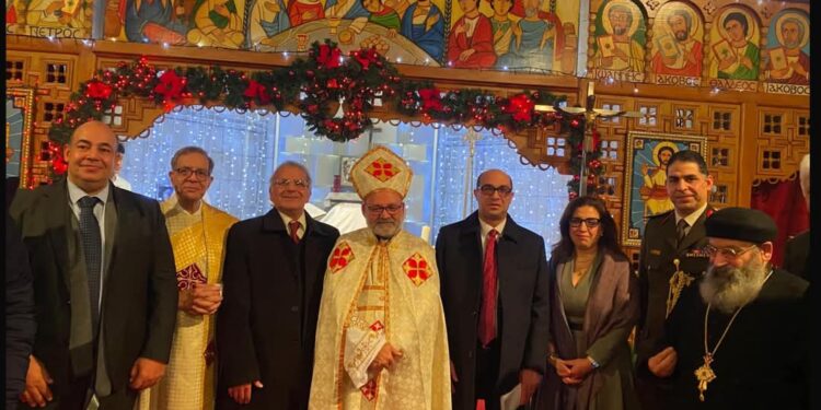 الاتحاد العام للجالية المصرية بفرنسا يشارك في الاحتفال بعيد الميلاد المجيد