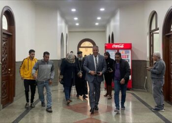 رئيس مركز ومدينة كفر الزيات يزور كنيسة مار جرجس بمناسبة عيد الميلاد المجيد