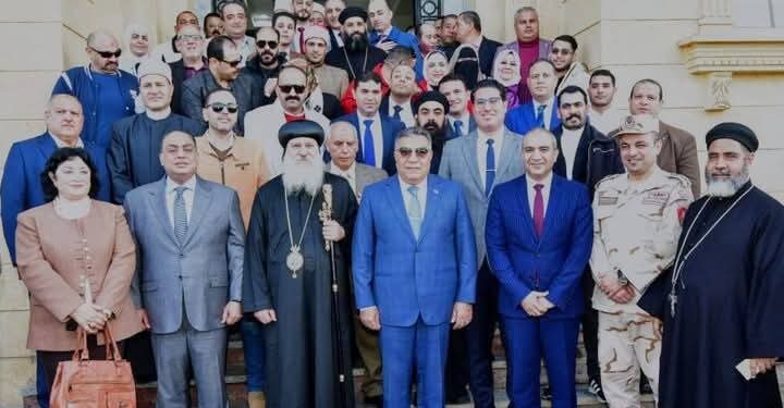 وكيل وزارة الشباب والرياضة بالدقهلية يقدم التهنئة للأخوة الأقباط بالمنصورة