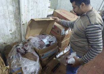 ضبط ٥ طن لحوم ودواجن ومصنعاتهم غير صالحة للاستهلاك الادمي  بالجيزة 