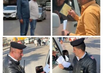 ضبط ٣٤٧ مخالفة لسيارات السرفيس وحجز ١٢ سيارة لانتهاء التراخيص بالجيزه