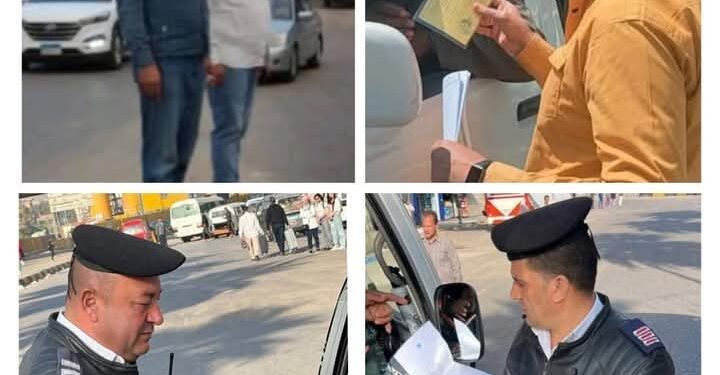 ضبط ٣٤٧ مخالفة لسيارات السرفيس وحجز ١٢ سيارة لانتهاء التراخيص بالجيزه