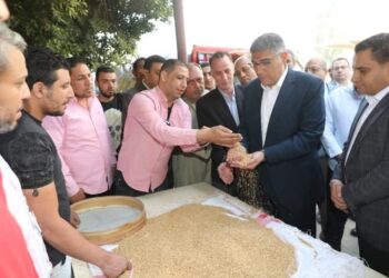 ” النجار ” يتفقد صومعة إمبابة لمتابعة انتظام توريد وتخزين محصول القمح..توريد ٤٤ ألف طن قمح