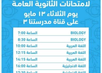 التربية والتعليم تواصل إتاحة نماذج استرشادية جديدة لامتحانات الثانوية العامة عبر موقع الوزارة.