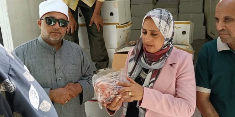استلام طن لحوم (صك الإطعام) مهداة من وزارة الأوقاف بمحافظة الإسماعيلية