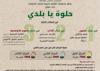 تعرف على شروط مسابقة وزارة الثقافة “حلوة يا بلدي” لطلبة الجامعات والمعاهد المصرية