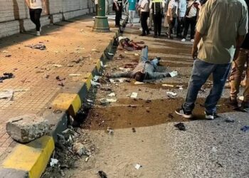 إنفجار أسطوانة غاز أمام نادي الشرطه بالمنيا 