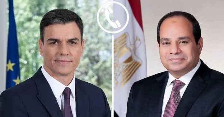 تلقى السيد الرئيس عبد الفتاح السيسي، اليوم، اتصالاً هاتفياً من رئيس الوزراء الأسباني “بيدرو سانشيز”.