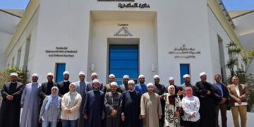 أئمة الأوقاف في زيارة لفرع مكتبة الإسكندرية بالقرية الذكية للاطلاع على وسائل التكنولوجيا الحديثة