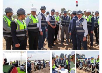 رئيس الهيئة العربية للتصنيع يتفقد أعمال إنشاء مصانع تدوير المخلفات الصلبة بكفر الشيخ