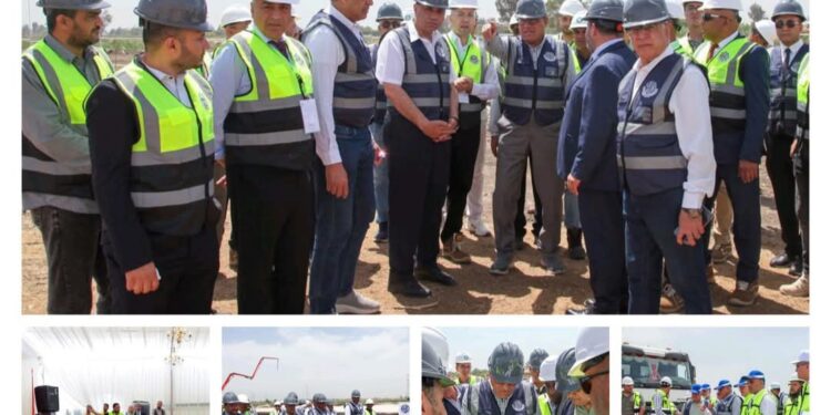 رئيس الهيئة العربية للتصنيع يتفقد أعمال إنشاء مصانع تدوير المخلفات الصلبة بكفر الشيخ