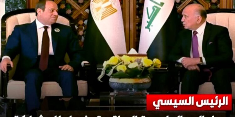 السيسي يصل بغداد للمشاركة في القمة العربية 34″ “بغداد السلام تحتضن قضايا العرب “