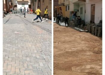 محافظ الوادي الجديد رفع كفاءة ٢٥ ألف متر مسطح طرق داخلية بمراكز المحافظة 