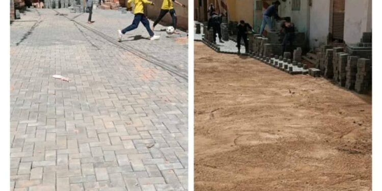 محافظ الوادي الجديد رفع كفاءة ٢٥ ألف متر مسطح طرق داخلية بمراكز المحافظة