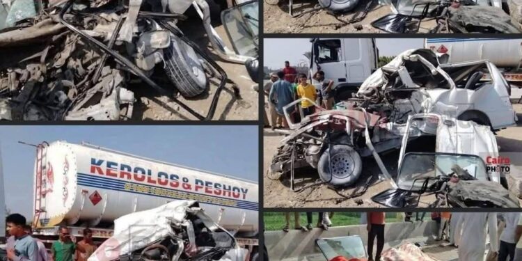 دماء علي الاسفلت  موعد مع الموت علي الطريق الإقليمي بالمنوفية 