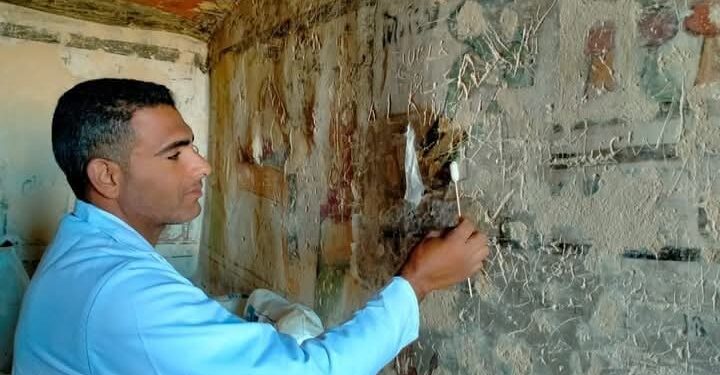 الانتهاء من أعمال ترميم مقبرة “الأخوين” بمدينة أتريبس الأثرية بسوهاج