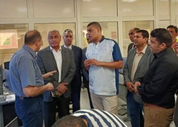 خالد الدستاوي وحسن البيلي في زياره ميدانيةلمتابعة معدلات الآداء بمشروع جيكا