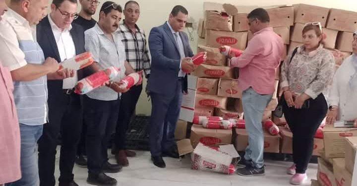 ضبط ٩ أطنان لانشون مجهول المصدر وغير صالح للاستهلاك الآدمي بالطالبية بالجيزة