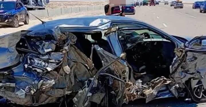 حادث مأسوي لمدير مستشفى الصدر بالعياط .وفاة أحد أبنائه وإصابة الآخر 