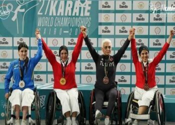 قصة من ذهب فاطمة عبد البديع تحقق أول ذهبية للكاراتيه… وزوجها محمد اللقاني يسطر أروع قصص الدعم 