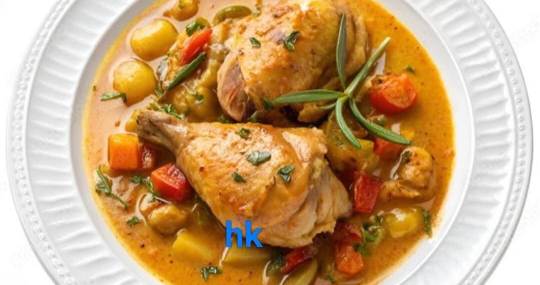 صينية دجاج بالخضار