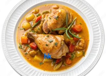 صينية دجاج بالخضار