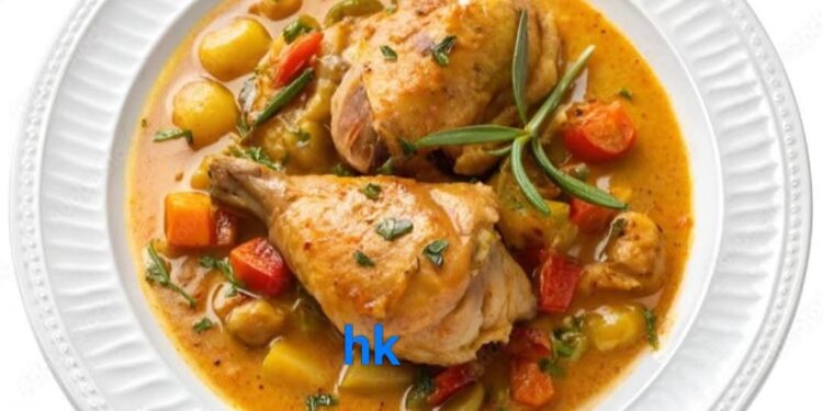 صينية دجاج بالخضار